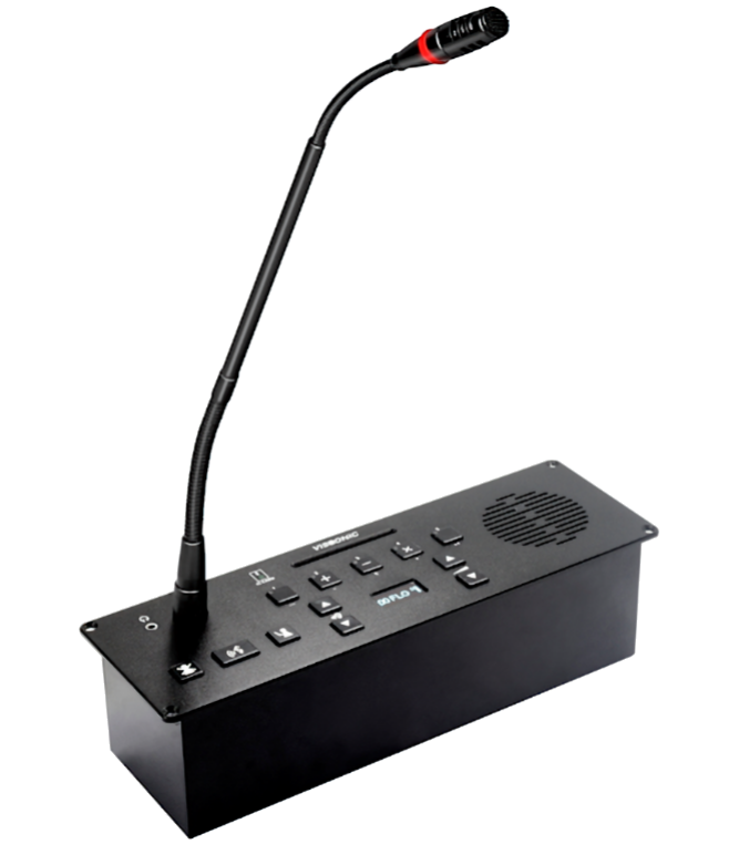 Built-in microphone desk